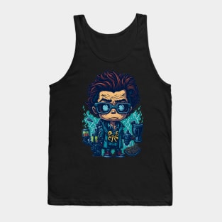 Chibi Style Mad Scientist Tank Top